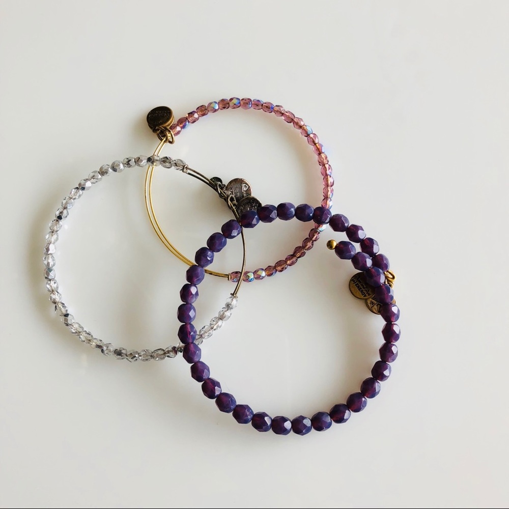 Set of 3 gorgeous Alex and Ani bracelets